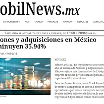 Fusiones y adquisiciones en Mxico disminuyen 35.94%